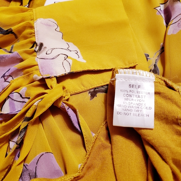 MOD REF | FLOWERED BLOUSE WITH BODYSUIT TIE - Picture 14 of 14